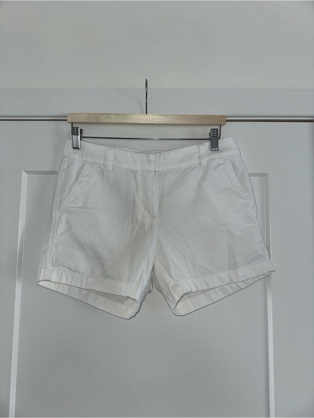 J. Crew Re-Imagined White Chino Shorts Size 4